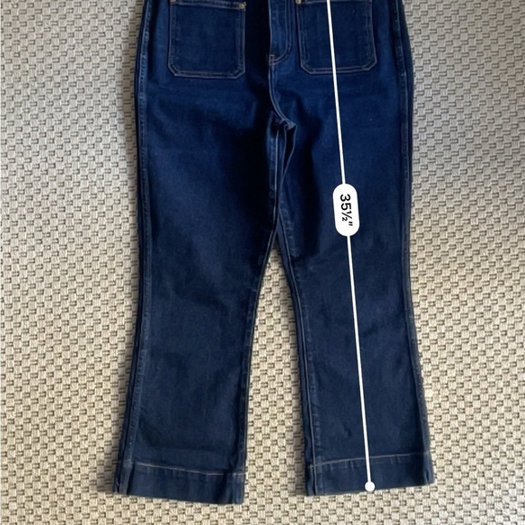 Khaite Raquel Patch Pocket Crop Flare Jeans - Dark Blue Wash - Size 31 - Picture 14 of 14